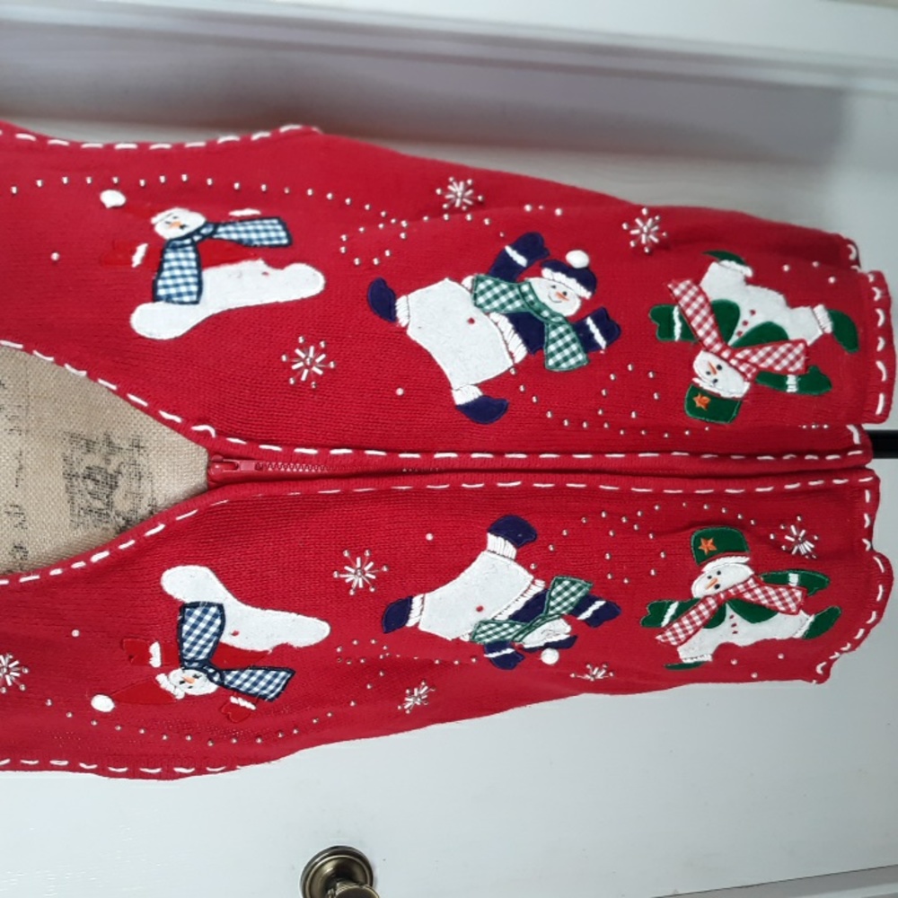 Bobbie Brooks Sweater Vest Holiday Size XL - Picture 2 of 8